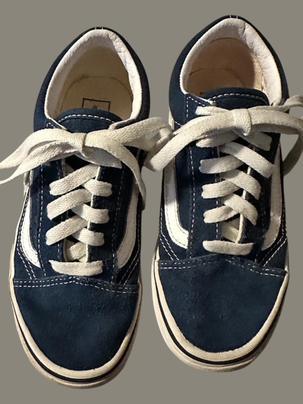 Vans Boys Sneakers Size 2 Blue Suede Lace Up